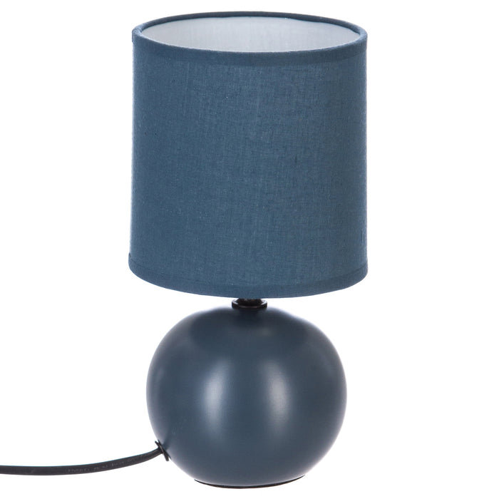 LAMPE TIMÉO BOULE CÉRAMIQUE BLEU ORAGE 13X25