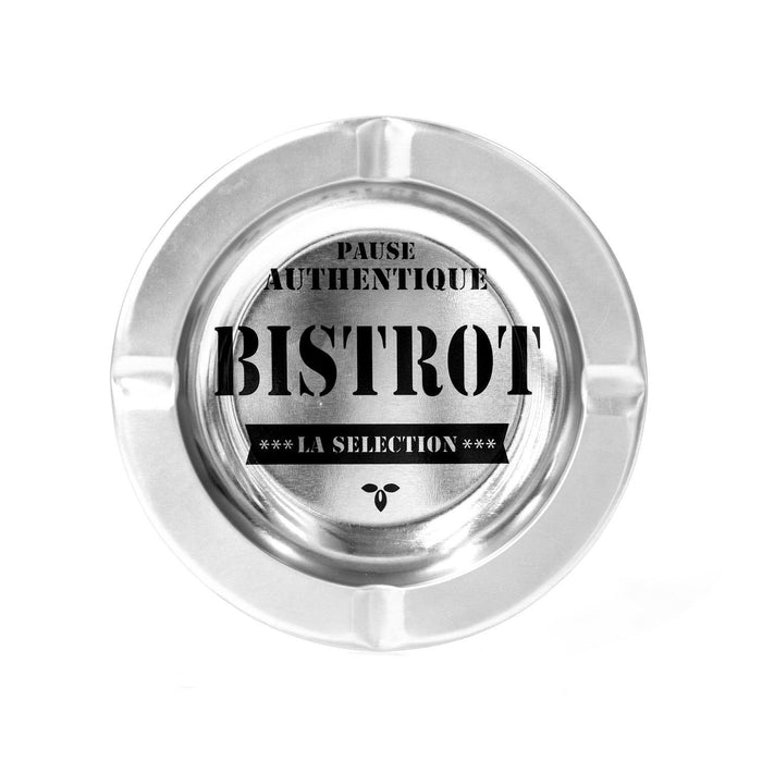 CENDRIER METAL BISTROT ARGENT 13.5CM