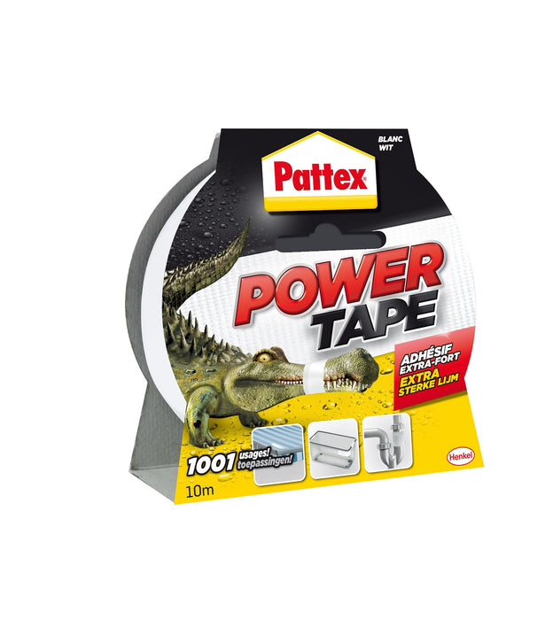 ADHÉSIF POWER TAPE BLANC 10M